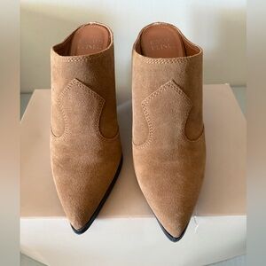 Donald J. Pliner Camel Suede Mules